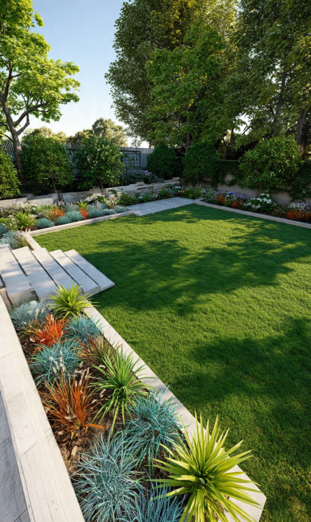 Modern luxury swimming pool design and landscaping in Dubai